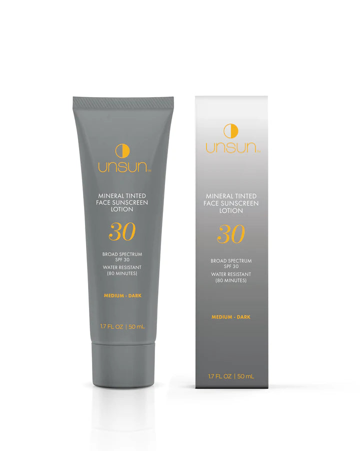 Unsun Mineral Tinted Face Sunscreen Lotion Medium-Dark