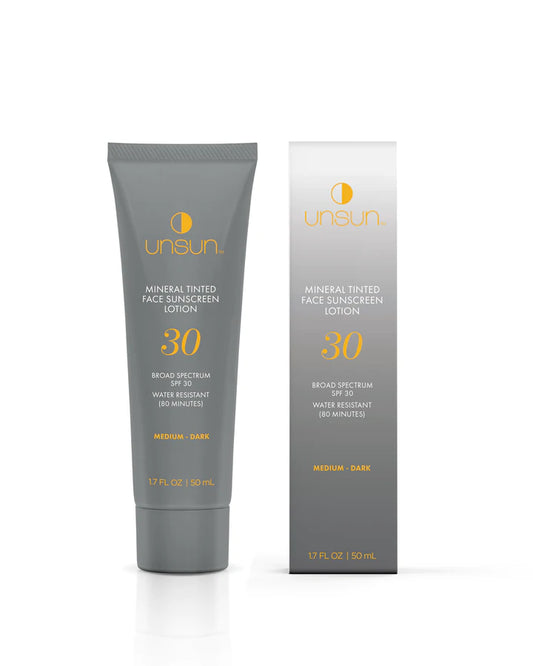 Unsun Mineral Tinted Face Sunscreen Lotion Medium-Dark